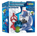 microscoop set met licht en telefoonhouder