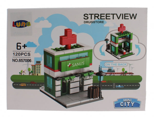 Mini City Streetview Drugstore bouwset 120-delig (657006)