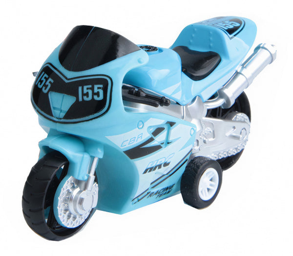 motor Modern City junior 12 cm staal blauw