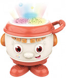 muziekdrum junior 19,3 x 18,7x 25,2 cm crème/koraalrood