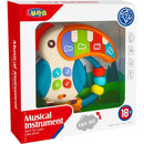 muziekrammelaar junior 20 x 19 cm wit/blauw/oranje