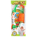 pijl en boog 56,5 x 23,5 x 5 cm groen/oranje 6-delig