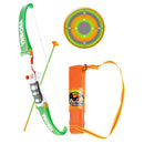 pijl en boog 56,5 x 23,5 x 5 cm groen/oranje 6-delig