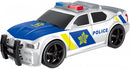 politieauto City Rescue junior 1,5V frictie 1:20 wit/blauw