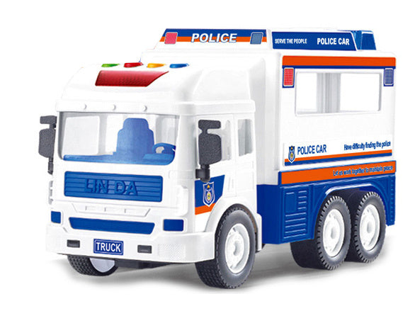 politiewagen junior 25 cm blauw/wit