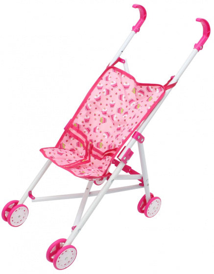 poppenbuggy meisjes 23 x 35,5 x 52,5 cm roze/wit