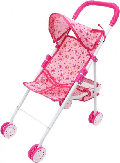 poppenbuggy meisjes 23 x 39,8 x 52,5 cm roze/wit