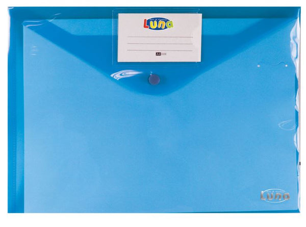 portfoliomap Office A4 polyester blauw/transparant