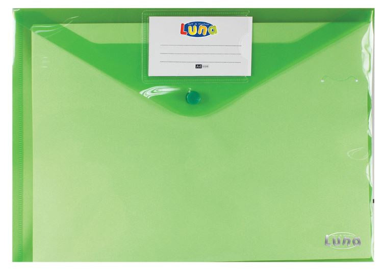 portfoliomap Office A4 polyester groen/transparant