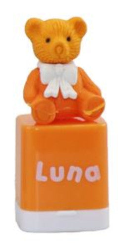 puntenslijper/gum Beer junior rubber oranje