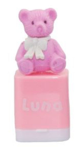 puntenslijper/gum Beer junior rubber roze