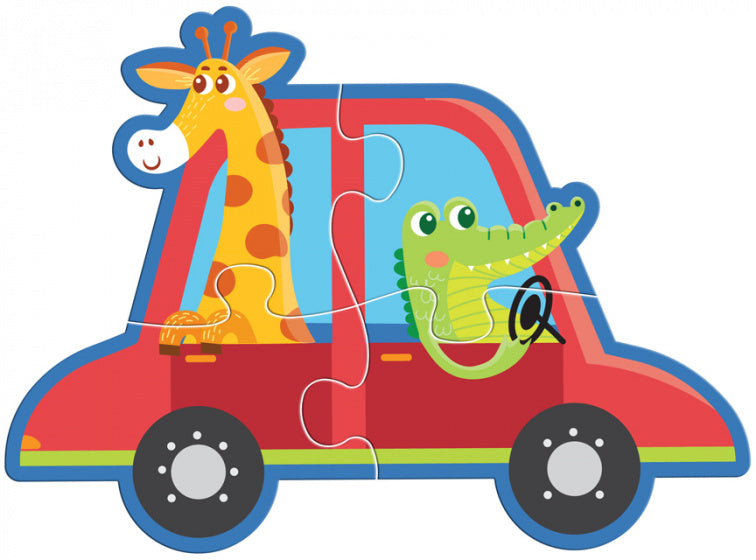 puzzel Vehicles junior 25 x 5 x 25 cm 28 stukjes