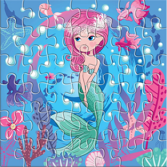 puzzel zeemeermin junior 42 x 42 cm 42 stukjes