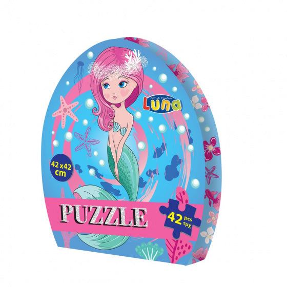 puzzel zeemeermin junior 42 x 42 cm 42 stukjes