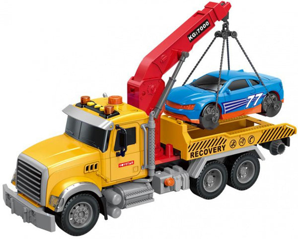 sleepwagen Mega Truck junior 30 x 47 cm 1,5V frictie geel