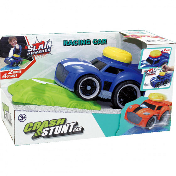 speelgoedauto Power 23 x 10 cm blauw/groen 2-delig