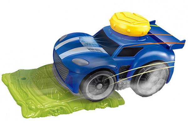 speelgoedauto Power 23 x 10 cm blauw/groen 2-delig