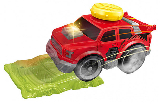 speelgoedauto Power Monster 23 x 10 cm rood/groen 2-delig