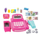 speelgoedkassa met weegschaal 41 x 18 cm roze 21-delig