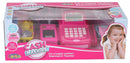 speelgoedkassa met weegschaal 41 x 18 cm roze 21-delig