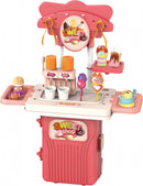 speelgoedkeuken junior 17 x 12 x 38 cm koraalrood 19-delig