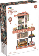speelgoedkeuken junior 72 cm crème/terracotta 38-delig