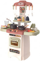 speelkeuken 53,5 x 12,5 x 37,5 cm roze/groen 29-delig