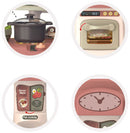 speelkeuken 53,5 x 12,5 x 37,5 cm roze/groen 29-delig