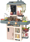 speelkeuken junior 49,5 x 14 x 35 cm roze/blauw 42-delig