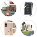 speelkeuken junior 49,5 x 14 x 35 cm roze/blauw 42-delig