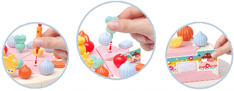 speelset Birthday Cake Play junior roze/crème 39-delig