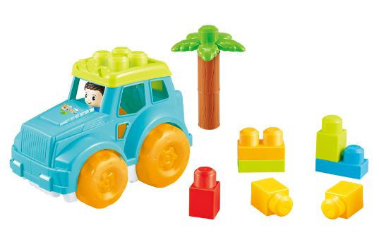 speelset Blocks junior 22 cm groen/oranje/blauw 4-delig