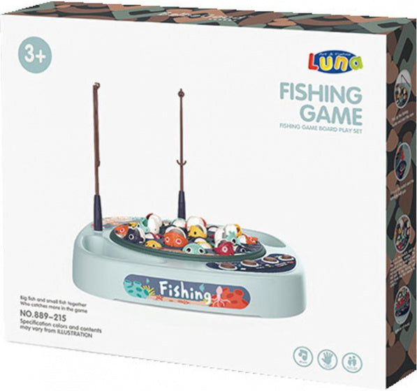 speelset Fishing Game junior 24,5 cm blauwgrijs 29-delig