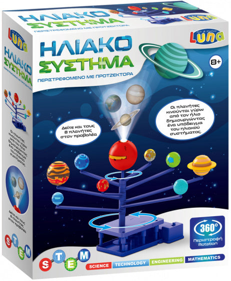 speelset Stem Rotating Planets junior blauw 22-delig