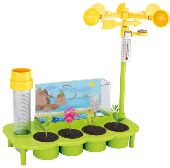 speelset Stem Weather Station junior groen/geel 20-delig