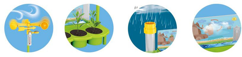 speelset Stem Weather Station junior groen/geel 20-delig