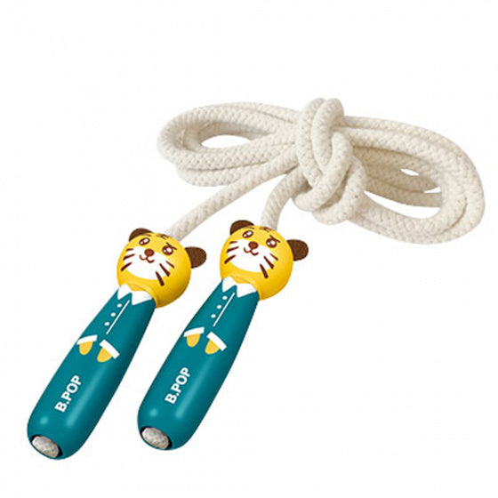 springtouw junior 225 cm hout wit/turquoise