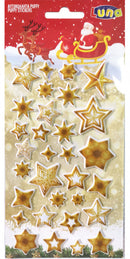 stickers Stars 22 x 10 cm papier goud 31 stuks