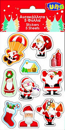 stickervel Kerstman 12 x 8 cm papier 5 stuks