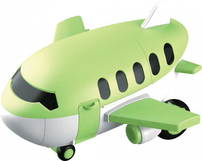 supermarkt vliegtuig junior 43 x 25 cm groen/wit 32-delig
