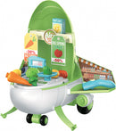 supermarkt vliegtuig junior 43 x 25 cm groen/wit 32-delig