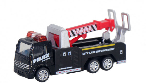 takelwagen Speed Car junior 8 cm diecast zwart/rood