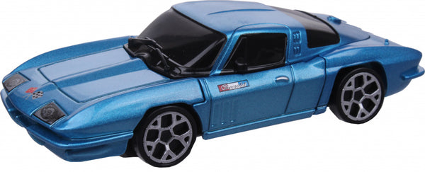 transformer-auto Robot Chevrolet 1:38 donkerblauw 3-delig
