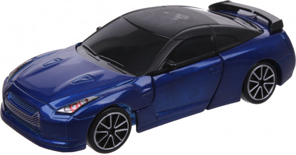 transformer-auto Robot sport 1:38 diecast blauw 3-delig