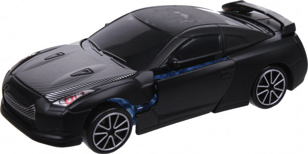 transformer-auto Robot sport 1:38 diecast zwart 3-delig