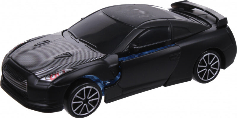 transformer-auto Robot sport 1:38 diecast zwart 3-delig