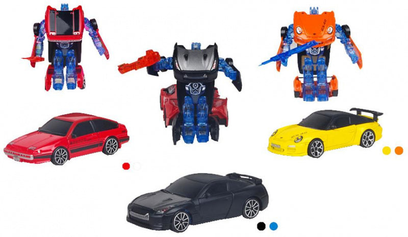 transformer-auto Robot Trueno 1:38 diecast wit 3-delig