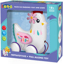 trekfiguur Kip junior hout wit