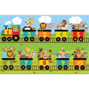 vloerpuzzel trein met cijfers 60 x 90 cm karton 48 stuks
