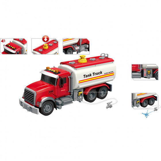 vrachtwagen Tank Truck junior 40,5 x 14 x 21 cm rood/wit